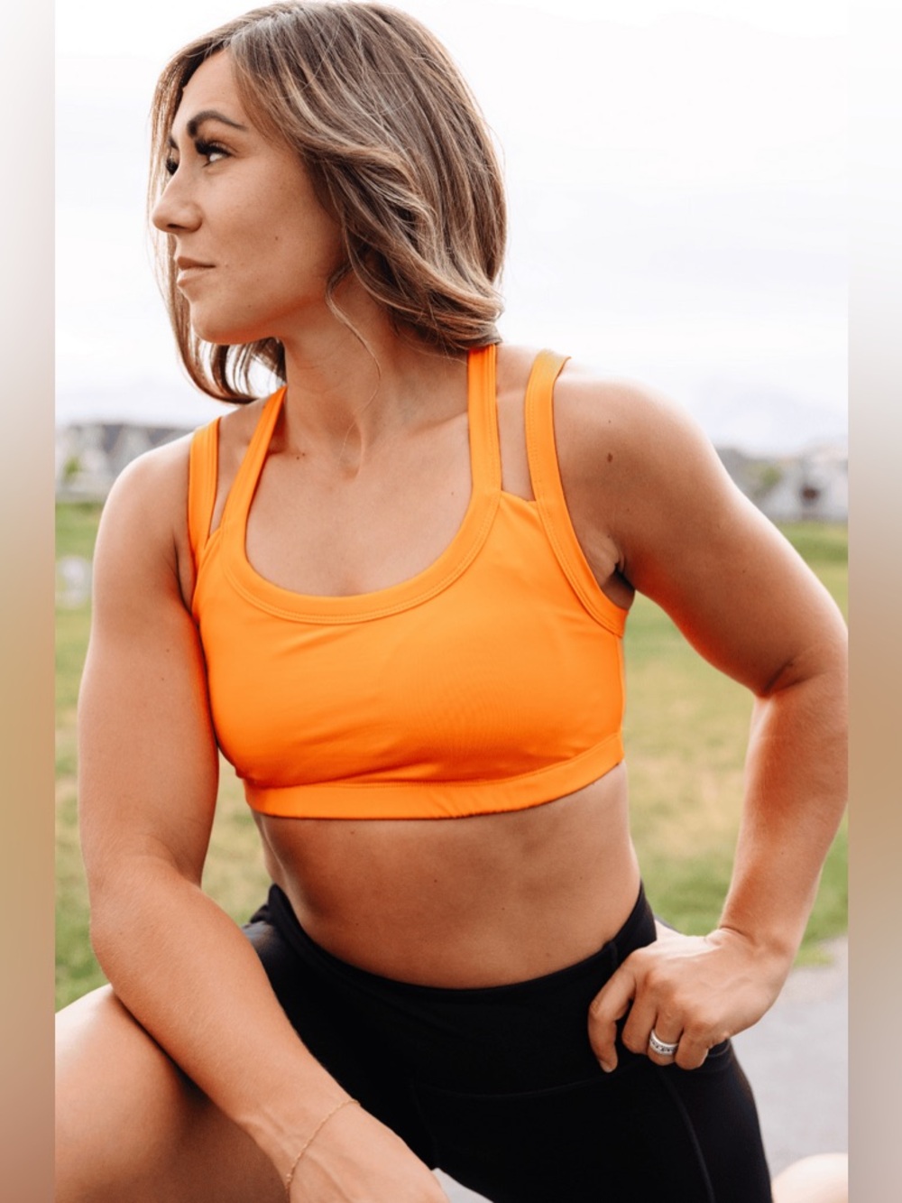 KIAVA ENDURANCE SPORTS BRA IN ORANGE S